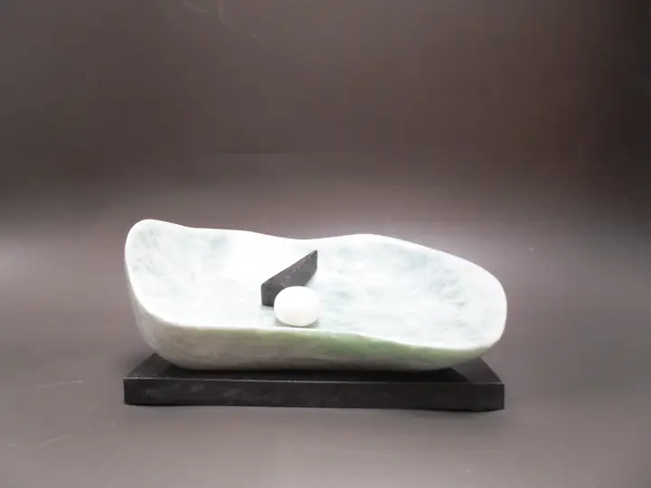 Part of the Game, stone sculpture by Mel Derzaph