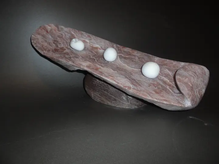 Taste Buds, stone sculpture by Mel Derzaph