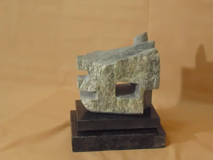 The Wolf, stone sculpture by Mel Derzaph