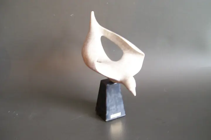 On the Wings of a Dove, stone sculpture by Mel Derzaph